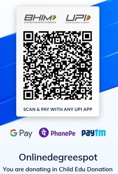 Scan QR code to donate for underprivileged children’s education